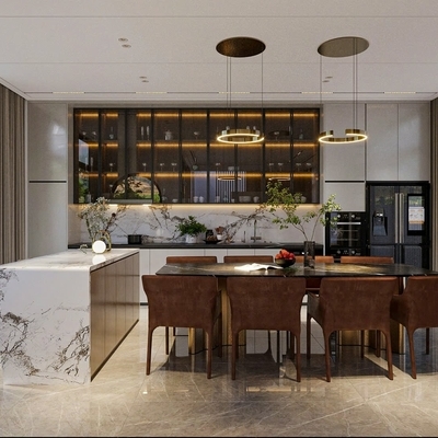 Nhà bếp liền phòng ăn tiện nghi