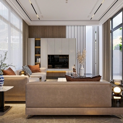 Phòng khách hiện đại tối giản