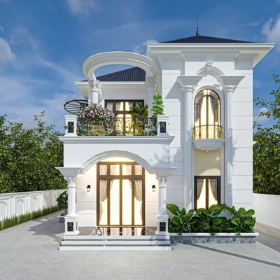 Nhà phố 3 tầng phong cách hiện đại